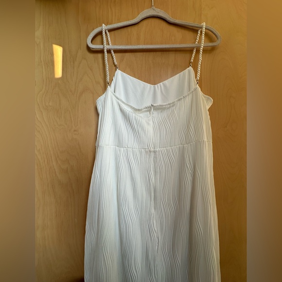 RIHOAS Ivory Midi Dress with Pearl Straps - NWT - Picture 3 of 6